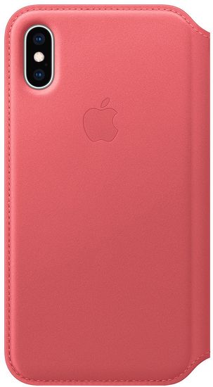 Apple ovitek Folio MRX12ZM/A za telefon iPhone XS, usnjen, roza