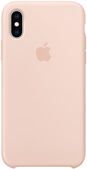 Apple silikonski ovitek MTF82ZM/A za telefon iPhone XS, svetlo roza