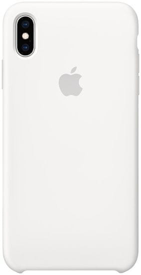 Apple silikonski ovitek za iPhone XS Max, bel MRWE2ZM/A