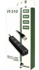 Inter-tech hub gigabit mrežni adapter IT-310, LAN, 3-portni USB 3.0
