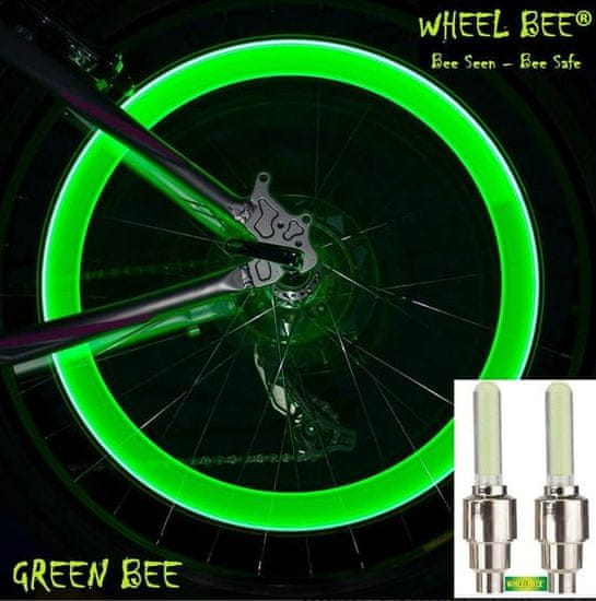 Wheel Bee kolesarska svetilka LED Cycle Bee, zelena