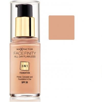 Max Factor tekoči puder Facefinity 3 in 1 All Day Flawless, 45 Warm Almond, 30 ml
