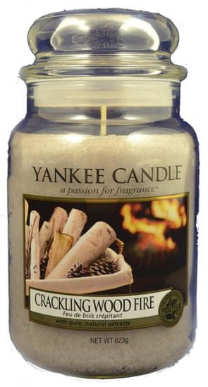 Yankee Candle Classic velika sveča Crackling Wood Fire, 623 g