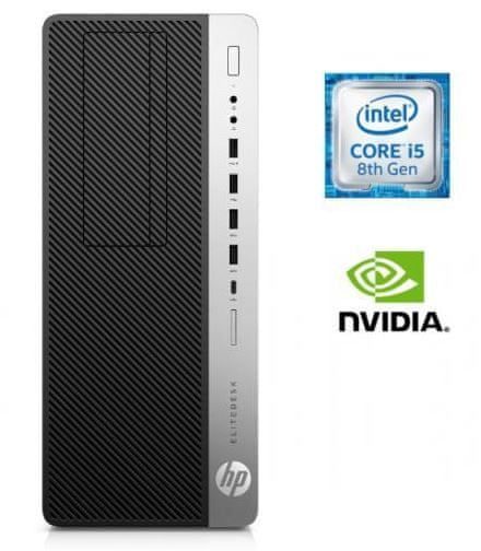 HP namizni računalnik EliteDesk 800 G4 TWR i5-8500/16GB/SSD512GB/GTX1060/W10P (4KW84EA#BED)