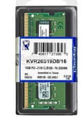 Kingston ValueRAM RAM pomnilnik, 16GB, DDR4 (KVR26S19D8/16)