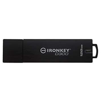Kingston USB disk Ironkey D300, 128 GB, 3.0