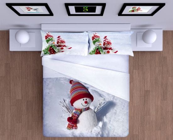 Gipetex bombažna posteljnina Pupazo Di Neve - Snežak 3D