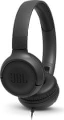 JBL naglavne slušalke Tune 500, črne