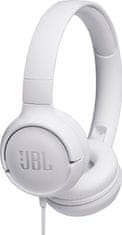 JBL naglavne slušalke Tune 500, bele
