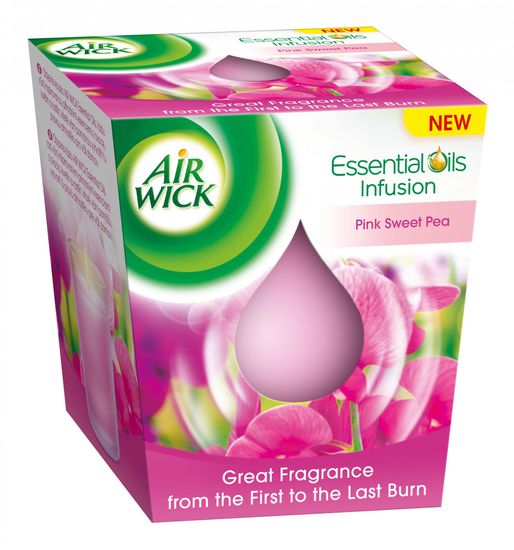 Air wick dišeča sveča Essential Oils Infusion, sredozemska roža, 150 g