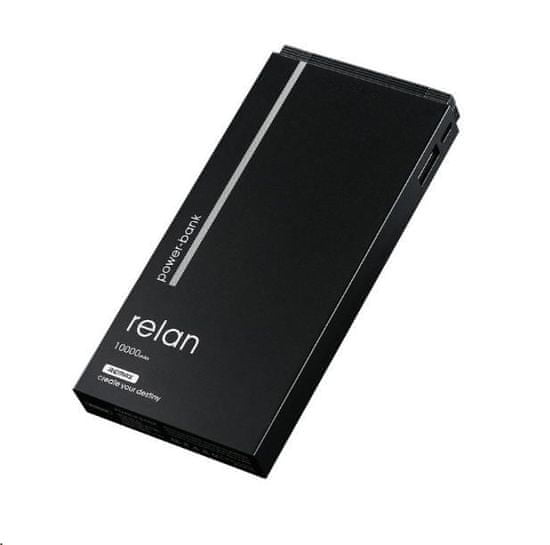 REMAX polnilna baterija PowerBank RELAN PPP-65, 10 000 mAh, svetlobni kabel AA-1249, črna