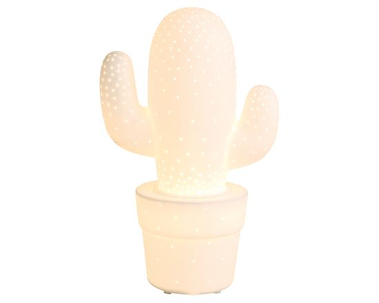 Kaemingk namizna luč Kaktus, porcelanasta, 12x19x29,5 cm