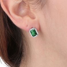 Morellato Srebrni uhani z zelenimi kristali Tesori SAIW57