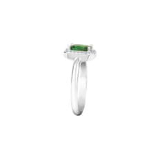 Morellato Bleščeč srebrn prstan z zelenim kamnom Tesori SAIW76 (Obseg 54 mm)