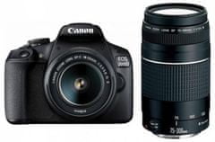 digitalni fotoaparat EOS 2000D + EF-S 18-55 IS + EF 75-300 DC