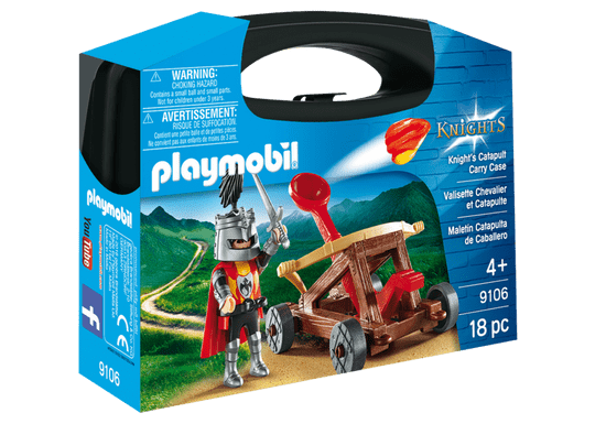 Playmobil kovček vitez s katapultom, 9106