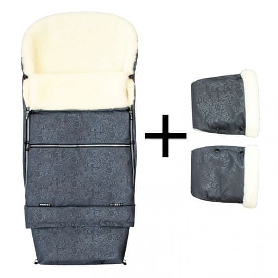 Emitex zimski komplet vreča za voziček ROMANCE COMBI + rokavice