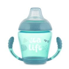 Canpol babies skodelica s silikonskim ustnikom Sea life, 230 ml, siva