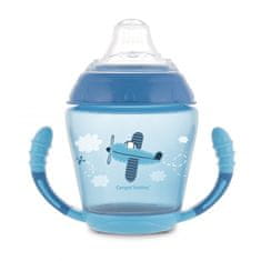 Canpol babies skodelica s silikonskim ustnikom Toys, 230 ml, modra