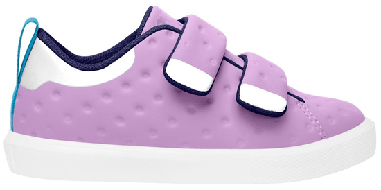 Native dekliški čevlji Monaco Velcro lavendar purple CT/shell white