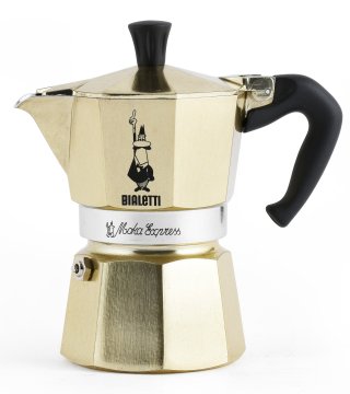BIALETTI Moka Express kuhalnik za kavo 3 Cups Gold - odprta embalaža