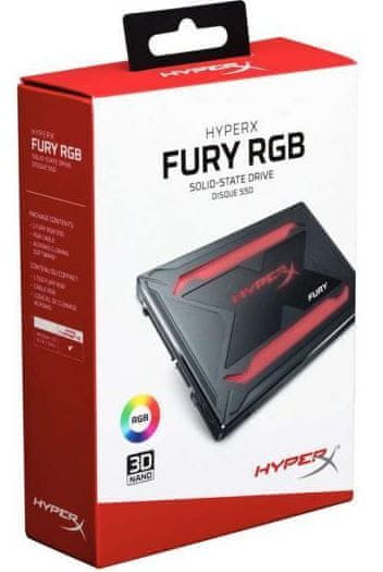 Kingston SSD disk HyperX FURY RGB, 960 GB, SATA3, 6,3 cm (2,5