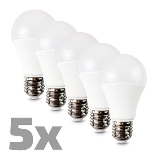 Solight LED žarnica 5-pack, klasična oblika, 10W, E27, 270°, 810 lm, 5 kosov