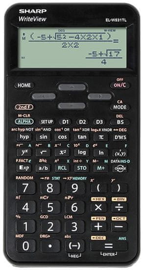 Sharp kalkulator ELW531TLBBK, tehnični, 420 funkcij, 4-vrstični, črn