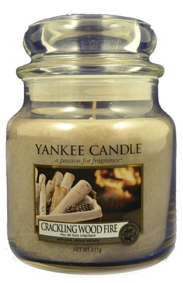 Yankee Candle Classic velika sveča Crackling Wood Fire, 411 g