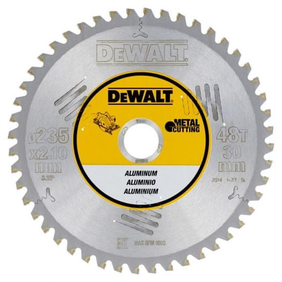 DeWalt list za krožno žago, 235/30, 48 zob, za aluminij in kovino (DT1913)