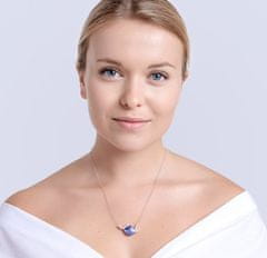 Preciosa Unikatna srebrna ogrlica Pavo Vitrail Light 6118 43