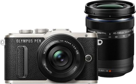 Olympus fotoaparat PEN E-PL8 + 14‑42 EZ + 40-150 R Pancake Double Zoom Kit