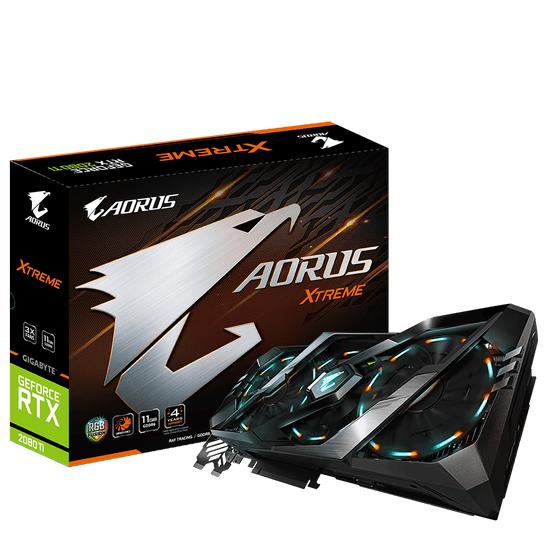 Gigabyte grafična kartica AORUS GeForce RTX 2080 Ti XTREME, 11 GB GDDR6