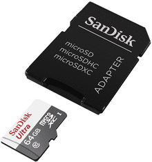 SanDisk spominska kartica Ultra MicroSDXC 64GB, 48MB/s UHS-I + SD adapter