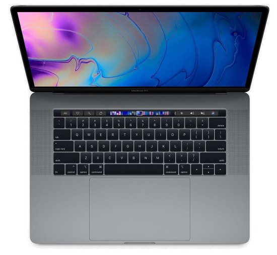Apple MacBook Pro 15 Touch Bar/i7 2,2GHz/16GB/SSD256GB/RadeonPro555X/macOS, Space Gray - INT KB