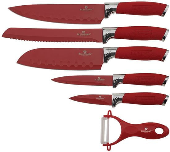 Blaumann komplet nožev z neprijemljivo površino Red Chef Line, 6 kosov