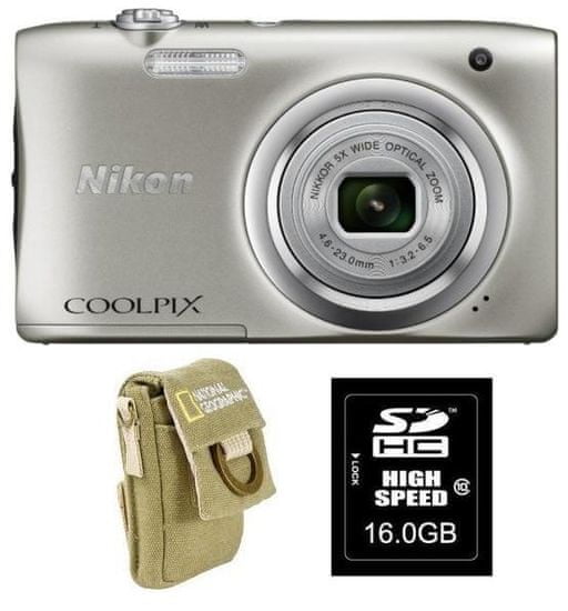 Nikon fotoaparat COOLPIX A100 + SD 16GB + torbica