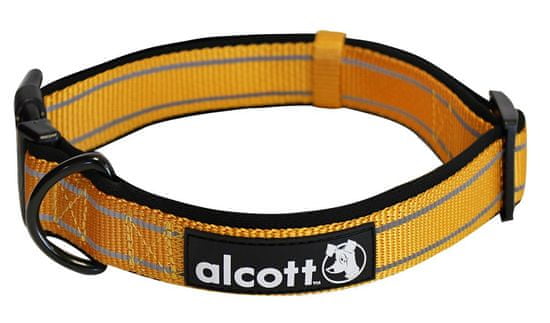 Alcott najlon ovratnica z odsevnimi elementi, temno oranžna