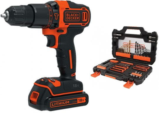 Black+Decker BDCHD18S1A akumulatorski udarni vrtalnik s priborom