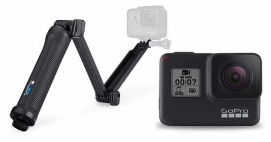 GoPro športna kamera HERO7 Black + GoPro nosilec 3Way Mount - Odprta embalaža