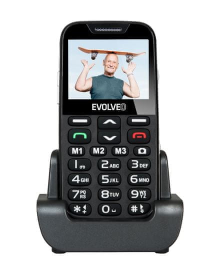 Evolveo telefon za starejše Easyphone XD, črn - odprta embalaža