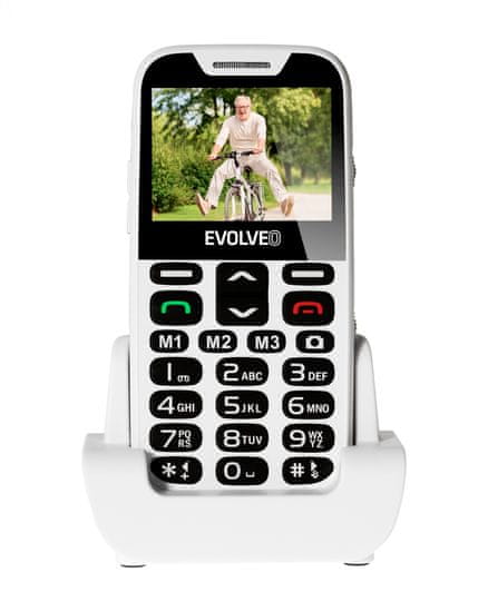 Evolveo telefon za starejše EasyPhone XD, bel