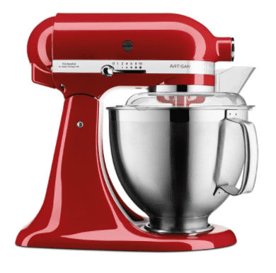 KitchenAid 5KSM185PSEER Artisan kuhinjski robot, 4,8 l, rdeč