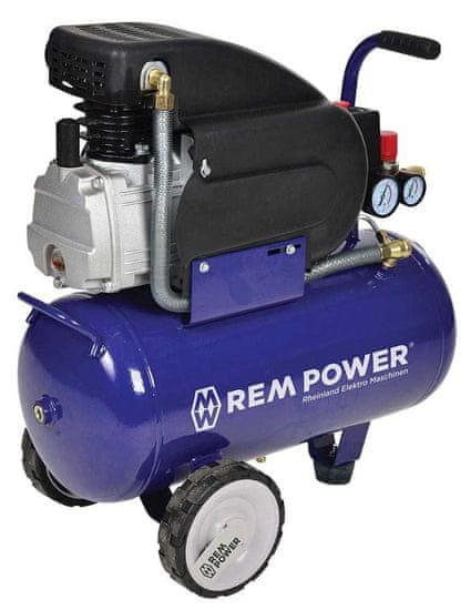 REM POWER Batni kompresor 24 L + 5 delni pnevmatski set S