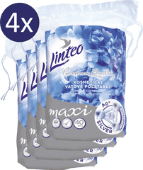 LINTEO kozmetične blazinice Premium, 4 × 40 kosov, Maxi SILVER