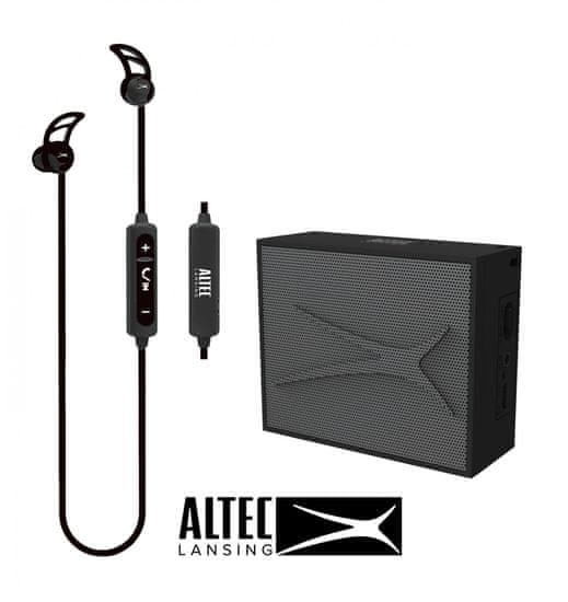 Altec Lansing Snake + Pocket, Bluetooth slušalke in zvočnik - komplet, črn