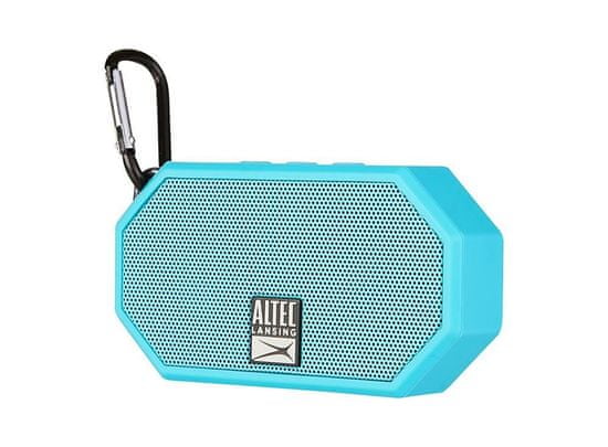 Altec Lansing Mini H2O Bluetooth zvočnik, odporen, mikrofon, AUX-in, svetlo moder - Odprta embalaža