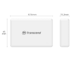 Transcend čitalec kartic RDF8, USB 3.1/3.0, micro USB v USB Type A, bel