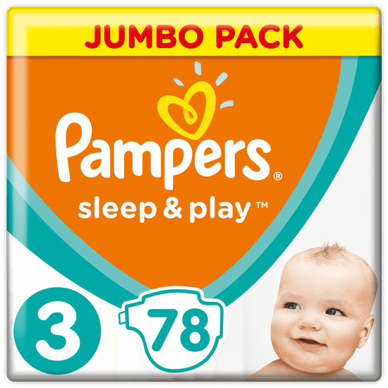 Pampers plenice Sleep & Play 3 Jumbo Midi (6-10 kg) 78 kosov