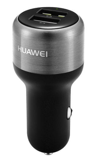 Huawei AP31 avtopolnilec, univerzalni, dvojni USB, Fast Charge, Type-C, črn
